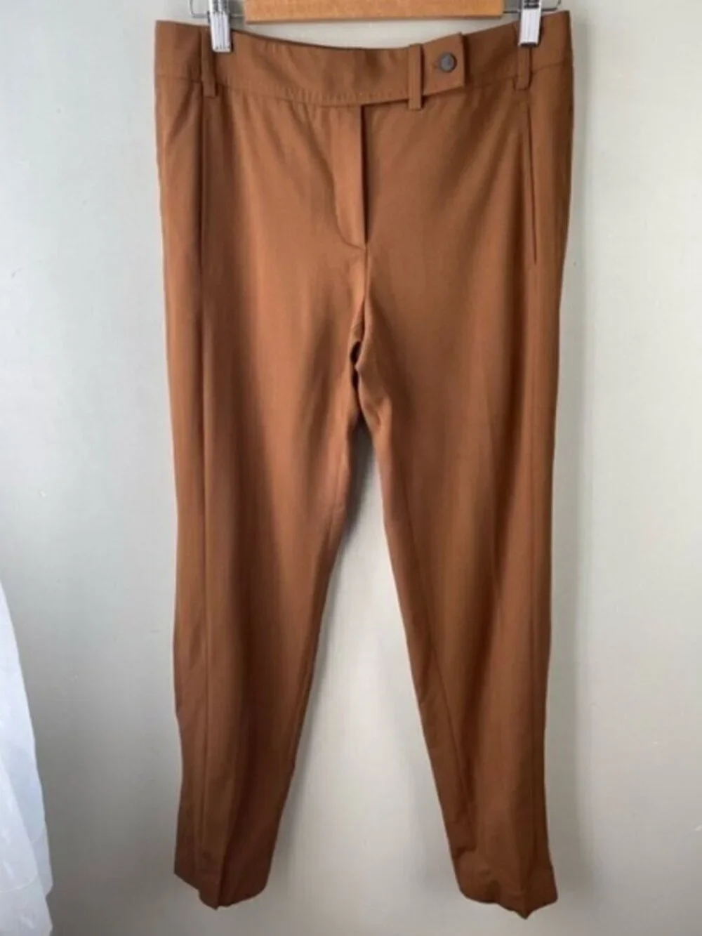 Gerard Darel Paris women’s golden brown mid rise wool blend pant size FR 36 US 4
